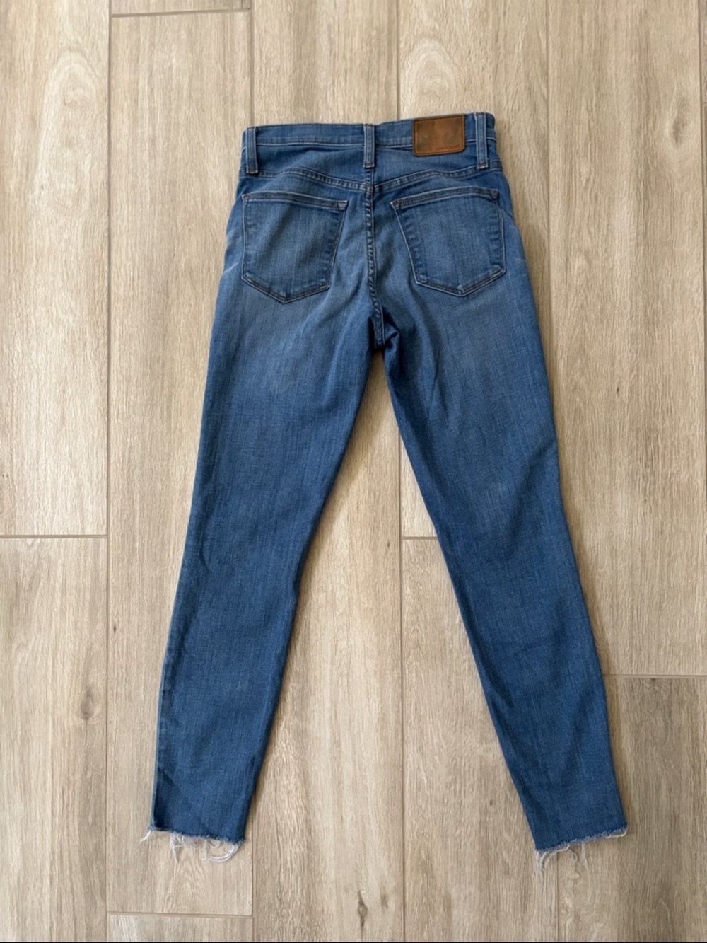 J. Crew Blue Denim Jeans With Pockets & Raw Hem Size 26 - Picture 10 of 12